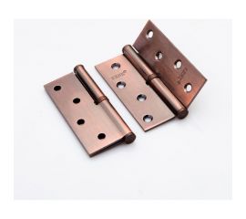 Стальная петля RENZ 100х75х2.5 мм, без колпачков, с обв., левая, медь античная INRENZ L 100 FH AC- 