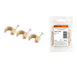 Круглая пластиковая скоба TDM 9 мм, сосна, 50 шт. SQ0514-0094 