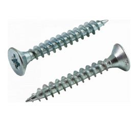 Универсальный саморез КВАДРА 4.5x45 белый, потайная голова, цинк, уп. 10 шт. 453045010812 