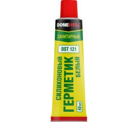 Герметик силиконовый санитарный DONEWELL для ванной и кухни, с добавкой против плесени, белый, 40 мл DST-121 