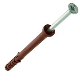 Усиленный нейлоновый дюбель-гвоздь ЕВРОПАРТНЕР multi pro lk, цилиндрическая манжета, 8x100 мм, 10 шт. B7 0016 