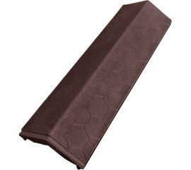 Парапет ППК на пролет забора в 0.5 кирпича Neoкомпозит Гибкая черепица, 500x130x15 мм, коричневый ПЗ-130 ГЧ К 