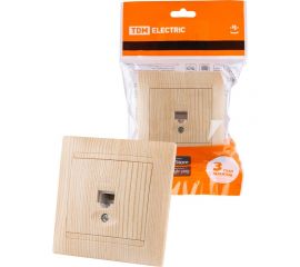 Компьютерная розетка TDM RJ45 сосна Лама SQ1815-0316 