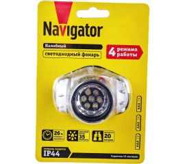 Фонарь Navigator NPT-H04-3AAA, налобный, 4 режима, 7LED, блистер 94916 