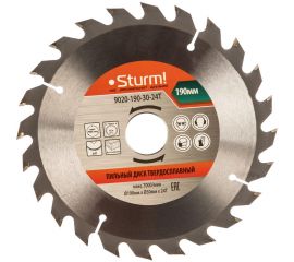 Диск пильный по дереву (190х30 мм; 24T) Sturm 9020-190-30-24T 