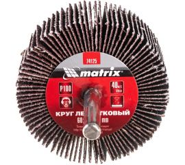 Круг лепестковый (60x30x6 мм; Р 100) д??я дрели MATRIX 74125 