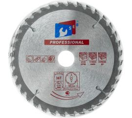 Диск пильный по дереву 160x22 мм, 36 зубьев S.E.B. 306PG-1603622 