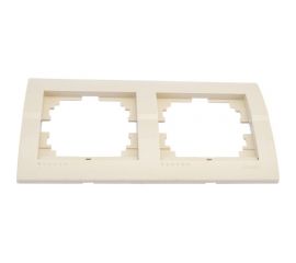 Рамка Lezard DERIY х2 горизонтальная, крем 702-0300-147 