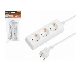 Удлинитель ЮПИТЕР 1,5 м 3 розетки 3,5 кВт с заземлением белый JP8105-21 