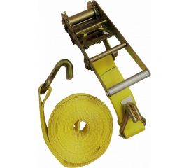 Стяжной ремень с крюками для крепления груза АБСОЛЮТ 5,0/10,0 т, L=8 м, ширина ленты 75 мм 7930121032103 