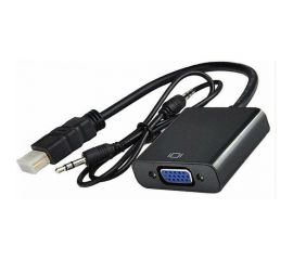 Переходник Pro Legend HDMI to VGA Adapter + AUX кабель, черный PL1136 