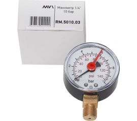 Радиальный манометр MVI до 10 бар, D50 мм, с нижним подключением G1/4 RM.5010.03 