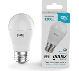Лампа Gauss Basic Шар 13W 1200lm 4000K E27 LED 10502232 