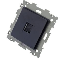 Компьютерная розетка CGSS RJ45 кат. 5e одинарная, черная Эстетика GL-W201C-BCG 