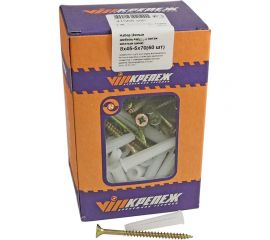 Набор белый дюбель VIPкрепеж 60 шт. 41568 VIP 