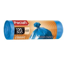 Мешки для мусора Paclan Classic 120 л 110х70 см синие ПНД. 20 мкм 10 шт. 600821 