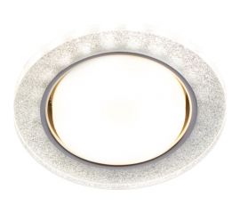 Встраиваемый светильник со светодиодной подсветкой ЭРА DK LD51 CH/SHSL GX53, хром/серебро Б0057466 