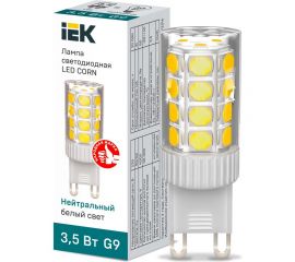 Светодиодная лампа IEK corn капсула 3,5вт 230в 4000к керамика g9 LLE-CORN-4-230-40-G9 