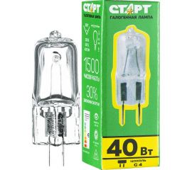 Галогенная лампа капсульного типа СТАРТ цоколь g4 12v 40w 12072 
