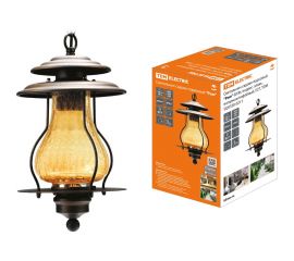 Садово-парковый светильник TDM ""Рим"" 60 Вт, подвес, алюм., янтарное/кофейный, Е27, SQ0330-0211 