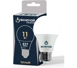 Светодиодная лампа Включай 11W E27 A60 3000K 220V LED PREMIUM А60-11W-E27-N ЛОН 1007802 