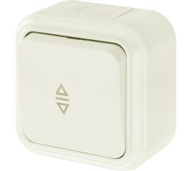Выключатель Bylectrica 1-клавишный, открытая установка, 6А перекрестный IP54, серия ПРАЛЕСКА АКВА, А6/2 10-872 бежевый 