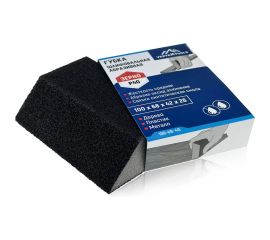 Губка абразивная шлифовальная 100x68x42x26 мм, P40 vertextools 100-68-40 