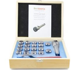Патрон цанговый КМ5 с комплектом цанг ER32 18 шт, 3-20 мм Beltools ri.439.6 