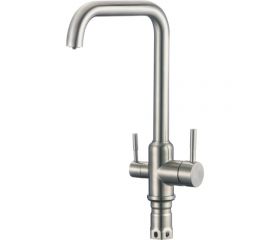 Смеситель для кухни SHEVANIK с подключением к фильтру питьевой воды, сатин S268B 