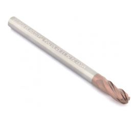 Фреза сферическая твердосплавная по нержавеющей и жаропрочной стали 4х11х57 мм, хв-к 4 мм, Z4 CNCINS MS31.z4.04.11.57.30.D04 TiAlSiXN 