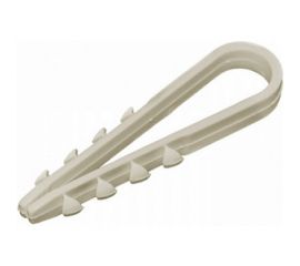 Дюбель хомут КРЕП-КОМП для крепления кабеля, цвет-белый 19х25 100шт дх1925 