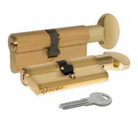 Цилиндровый механизм с вертушкой KALE KILIT 164 SM/62 (26+10+26) мм, латунь, 5 кл. 25557 