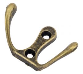 Крючок-вешалка ТУНДРА VINTAGE 002, цвет бронза, 1 шт. 4748482 