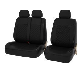 Чехлы PSV Elegant Next TRANSIT черный/бежевый, ромб, экокожа 135662 