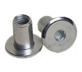 Мебельная декоративная гайка ЦКИ плоск. М6х12х15, Ц, уп. 100 шт. 61935 