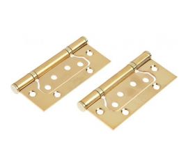 Универсальная петля-бабочка ТУНДРА 100x75x2.5 мм, без врезки, золото, 2 шт. 7121736 