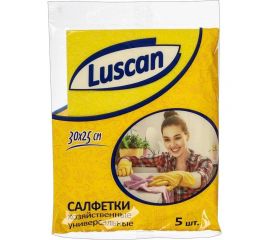 Универсальные салфетки Luscan Economy вискоза, 60-70 г/м2, 30x25 см, 5 шт/уп 1117961 