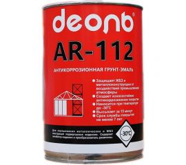 Антикоррозионная грунт-эмаль серебрянка Деоль полуматовая ar-112 0,8 кг AR112G08 