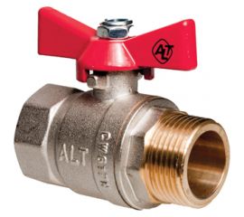 Шаровой кран ALTSTREAM ALT-Z 401 полный проход В-Н бабочка 1/2 014010401 