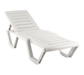 Шезлонг ELLASTIK-PLAST Атлант белый, 186x63x32 см M-SHEZ01ATLANT1 