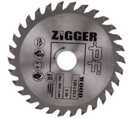 Диск пильный по дереву (125х22.2 мм; Z30) ZIGGER 3875 