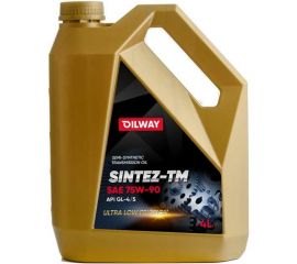 Трансмиссионное полусинтетическое масло OILWAY Sintez-TM 75w90 GL4/5, 4 л 4670030171399 