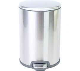 Урна PRIMANOVA GIGO из нержавейки, с педалью, 12 л, вставка серая M-E49-30-07 