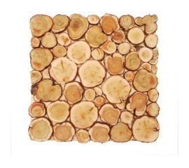 Панно из спилов можжевельника Везувий 400x400 мм П-12396 