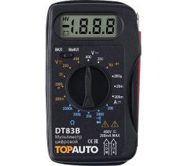 Мультиметр цифровой топ авто, звуковая прозвонка цепи, интегрированные щупы TopAuto DT83B 