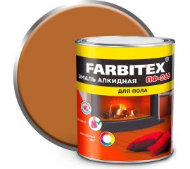 Алкидная эмаль FARBITEX ПФ-266 светлый орех, 1.8 кг 4300011426 