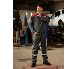 Костюм ФАКЕЛ Техник-2 СОП серый/красный, р. 48-50, 182-188 87487656.004 