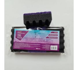 Губка для посуды EUROHOUSE Рельеф 93x63x33 мм, 3 шт LUX 14608 