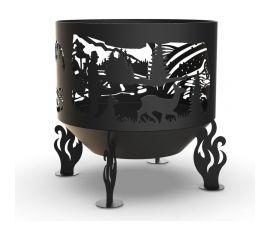 Костровая чаша Fire-House Охота и рыбалка диам. 500 мм, коническое дно Ch-500охота и рыбалка 