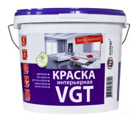 Интерьерная краска VGT ВД АК 2180 Белоснежная, влагостойкая 7кг 11601491 